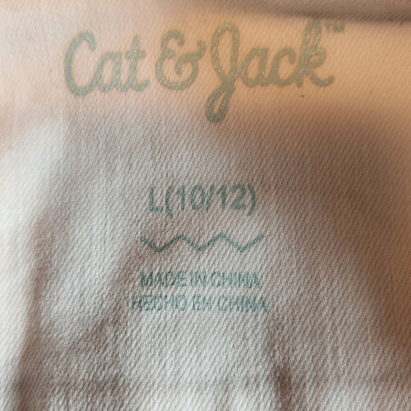 Cat & Jack Girl's Off-White Jean Jacket - Picture 7 of 7